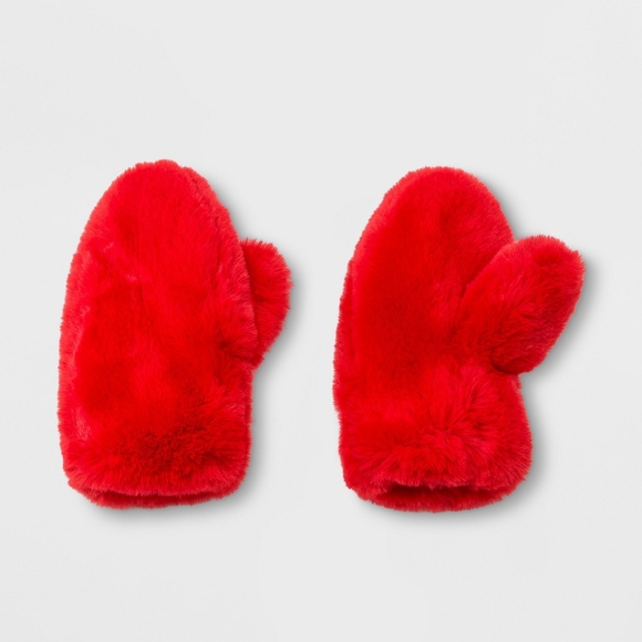 Cat & Jack Other - [One Size] Cat & Jack - Faux Fur Mittens